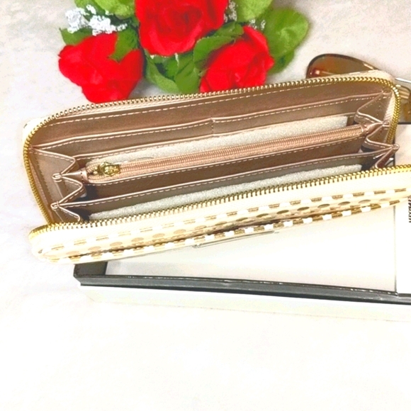 Anne Klein Polkadot Zip Around Wallet - Picture 2 of 3